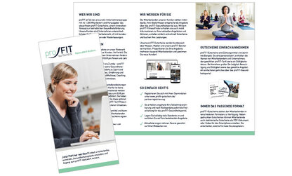 proFIT-Flyer-Gesundheitsanbieter